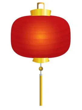 Chinese lantern on white background Ilustración de archivo