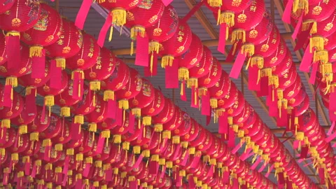 Chinese lanterns at china temple. Stock-Footage 146105548