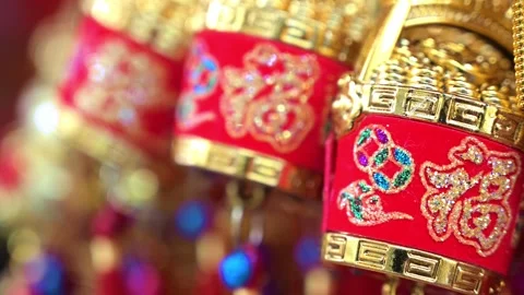 Chinese lanterns at china temple. Stock-Footage 146109301