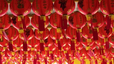 Chinese lanterns at china temple. Stock-Footage 147167286