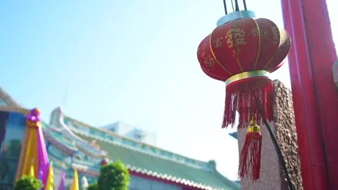 Chinese lanterns at china temple. Stock-Footage 147169457
