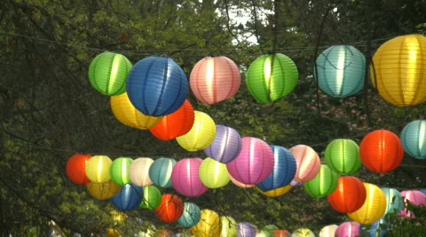 Chinese lanterns Video stock 555890