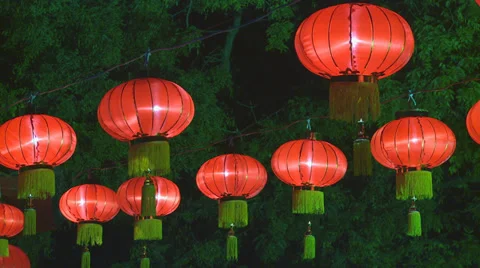Chinese lanterns Stock Footage 36709960