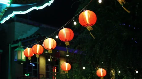 Chinese Lanterns Stock Footage 40690693