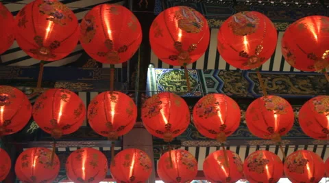 Chinese lanterns Video stock 60742383