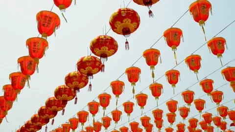 Chinese lanterns Video stock 98624589