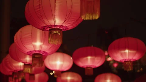 Chinese lanterns 库存影片 346706386