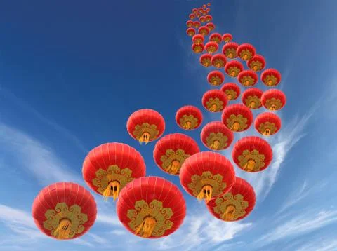 Chinese lanterns Stock Illustration