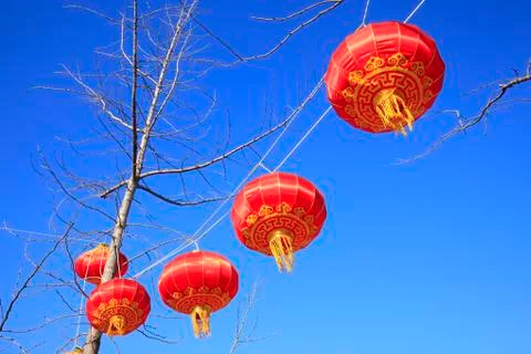 Chinese lanterns Stock Photos