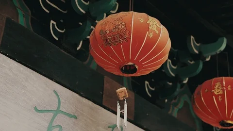 Chinese Lanterns red Stock Footage 91187783