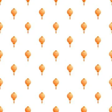 Chinese lanterns seamless pattern festive background Stock Illustration