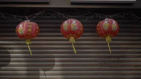 Chinese Lanterns Slow Motion Stock-Footage 112268359