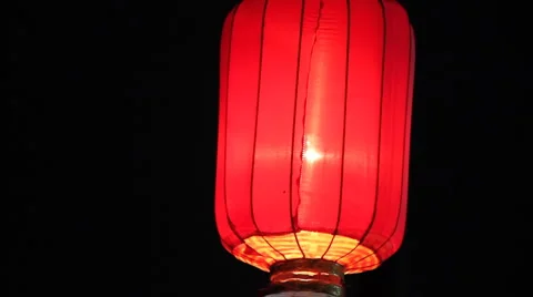 Chinese lanterns in the wind  Stock Footage 978697