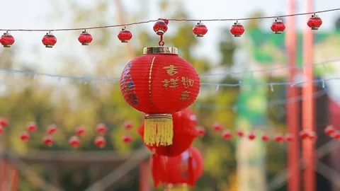 Chinese lanterns16 Video stock 77169406