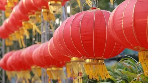Chinese lanterns17 Video stock 77169589