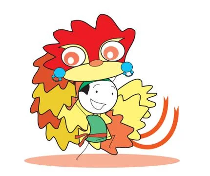 Chinese lion Stock Illustration