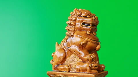 Chinese lion statue Stockbeeldmateriaal 45592471