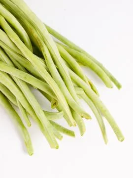 Chinese long beans in vertical composition Stock Photos