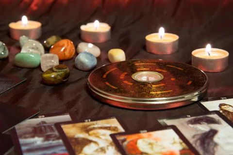 Chinese magnetic compass - Luopan. Stock Photos