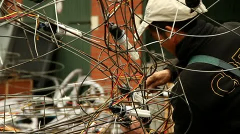 Chinese Man Working On A Lantern Stock Footage 10594273