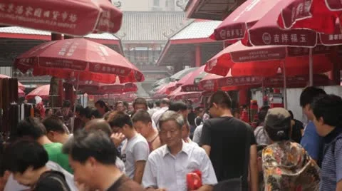 Chinese Market 2 Stock Footage