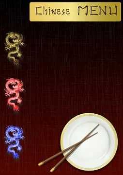 Chinese menu Stock Illustration