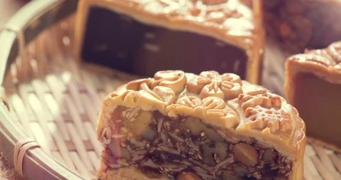 Chinese moon cake Stock Footage 91317479