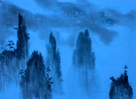 Chinese mountain Stock Illustration