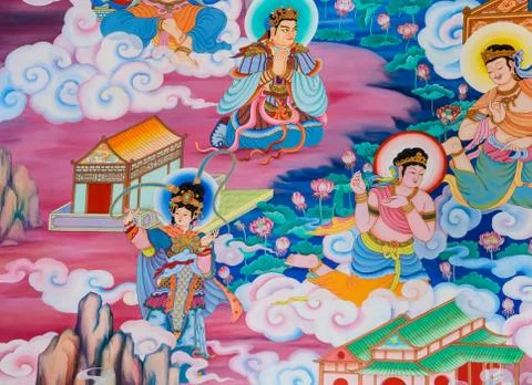Chinese mural Stock Photos