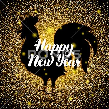 Chinese New Year 2017 Postcard Stock Illustration