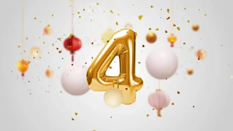 Chinese New Year 2028 Countdown Animation Stock Footage 346092971
