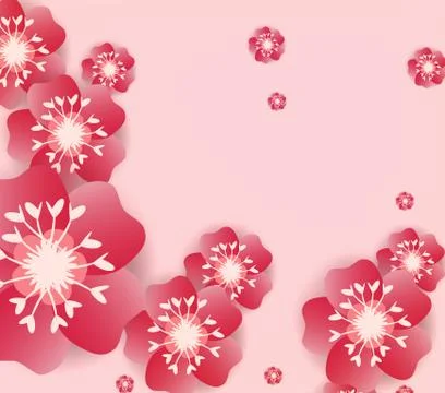Chinese new year background blooming sakura branches Stock Illustration
