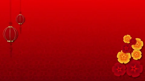 Chinese new year background lanterns flowers celebration traditional Stock Footage 325581593