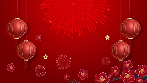 Chinese New Year Background Loop Stock Footage 343997887