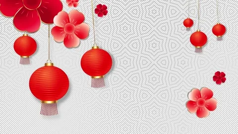 Chinese New Year Background Loops Alpha Stock Footage 343998265