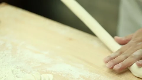 Chinese New Year chefs make dumplings (4) Stock Footage 202234668