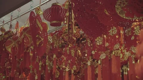 Chinese New Year Decorations Stock Footage 247357546
