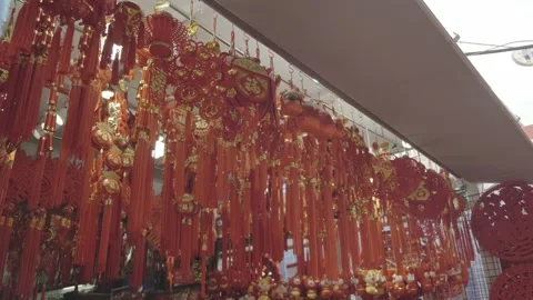 Chinese New Year Decorations Stock Footage 247357555