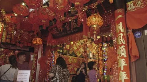 Chinese New Year Decorations Stock Footage 247357575