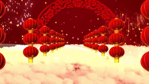 Chinese New Year Lantern Background 動画素材 334938883
