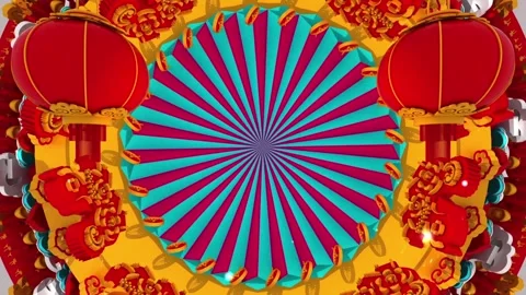 Chinese New Year Lantern Background 動画素材 335873935