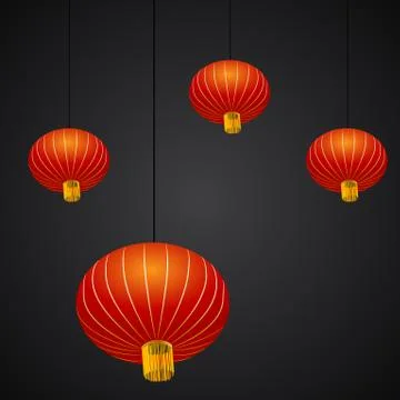 Chinese New Year Lantern Background Stock Illustration
