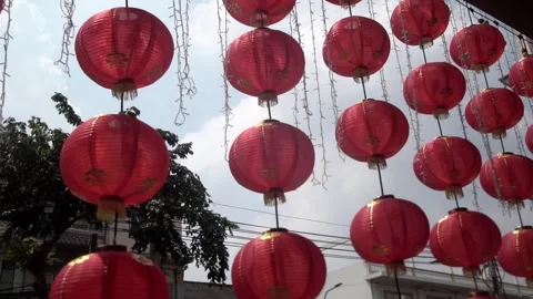 Chinese new year lanterns during festival. Stock-Footage 329460973