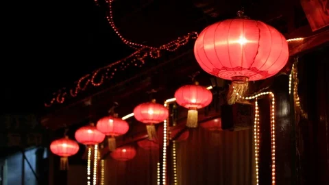 Chinese New Year Lanterns Stock Footage 120679355
