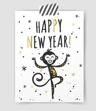 Chinese New Year monkey vector decoration ball icon Stock Illustration