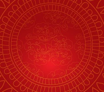 Chinese new year pattern background Stock Illustration