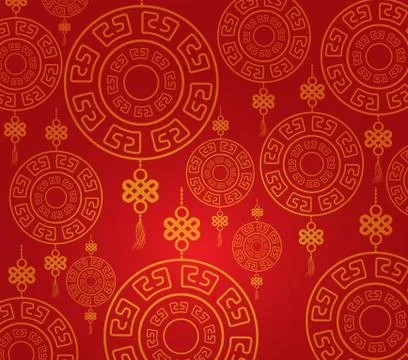 Chinese new year pattern background Stock Illustration