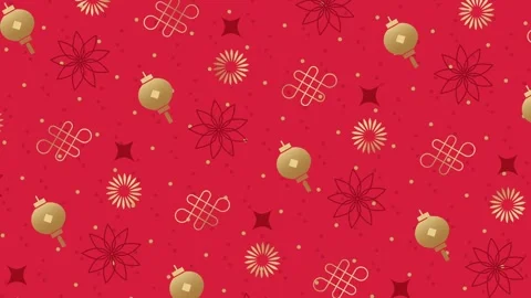Chinese New Year Pattern Stock Footage 261201945