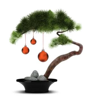 Chinese new year pine tree Stock Illustration