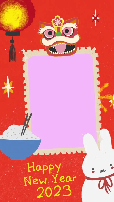 Chinese new year postcard Video stock 229819058